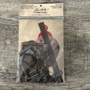 Tim Holtz idea-ology Ephemera Pack -Vellum “Thrift Shop” craft supplies.